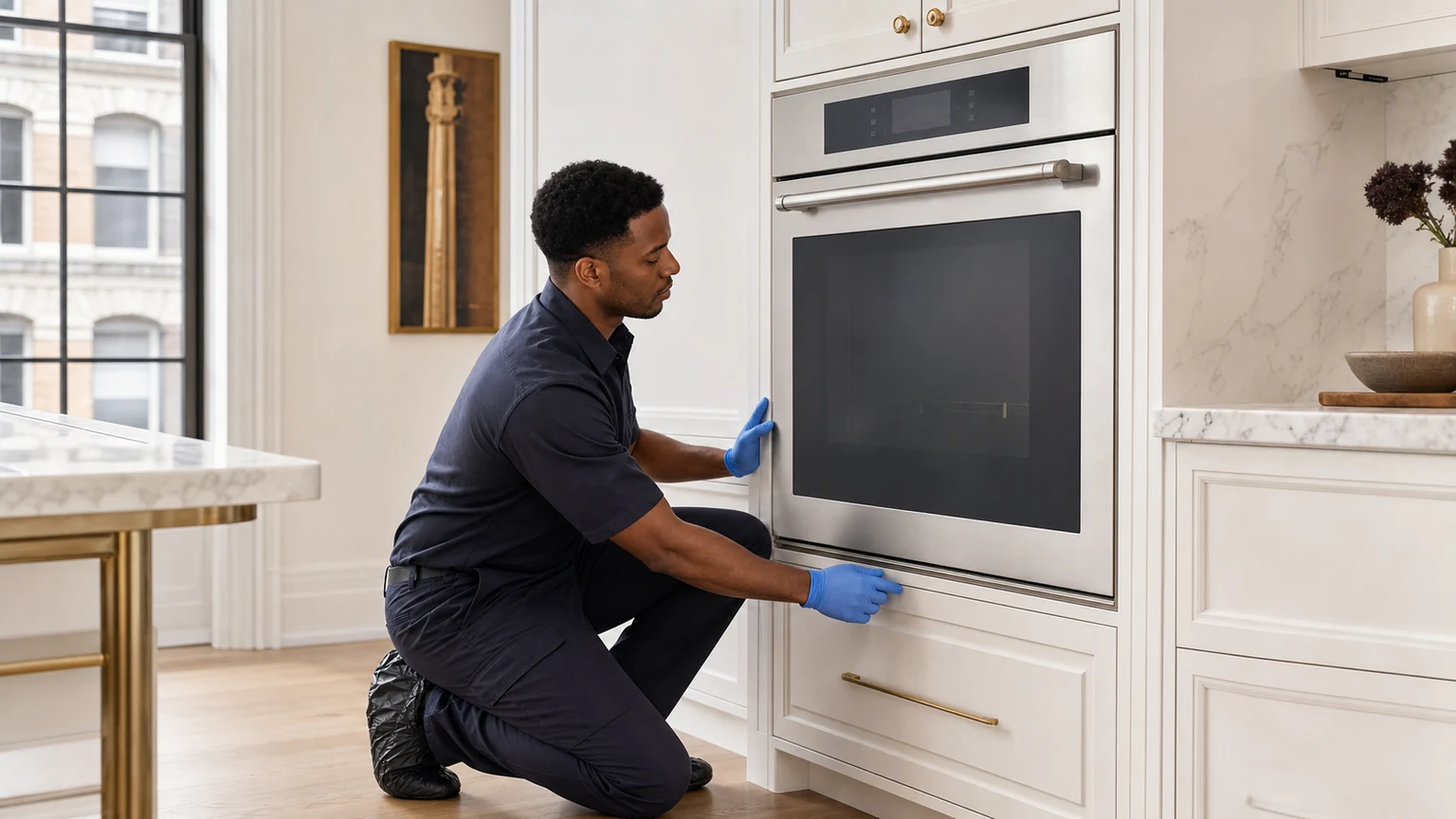 Built-in wall oven diagnostic visit in the service area